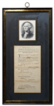 George Washington Signed Revolutionary War Discharge Document from 1783