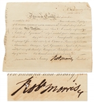 Robert Morris Signed Stock Certificate for Shares in the North American Land Company