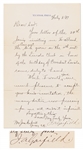 James Garfield Letter Signed as President-Elect