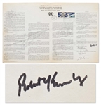 Robert F. Kennedy Signed Copy of the Space Treaty Adopted by the U.S., U.S.S.R. and U.K. in 1967
