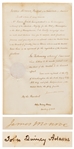James Monroe Document Signed as President, Recognizing the Swedish Counsul in Philadelphia -- Countersigned by John Quincy Adams as Secretary of State