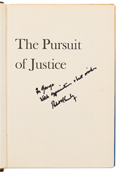 Robert F. Kennedy Signed First Edition of ''The Pursuit of Justice''