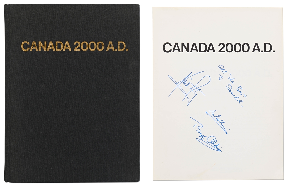Apollo 11 Crew-Signed Book -- Boldly Signed by All Three -- With Zarelli COA