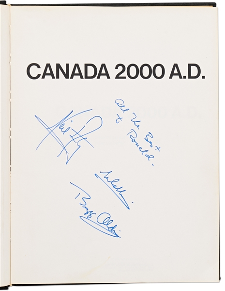 Apollo 11 Crew-Signed Book -- Boldly Signed by All Three -- With Zarelli COA