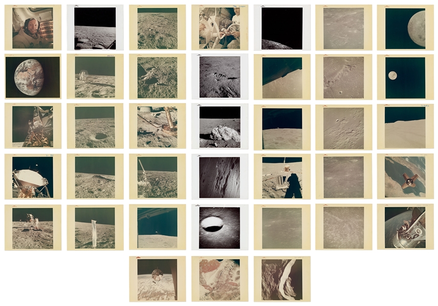 Outstanding Collection of 38 Original NASA Photos from the Apollo Program -- Includes 31 Red Number Photos on ''A Kodak Paper'', 6 Black Numbered Photos & Additional Photo on ''A Kodak Paper''