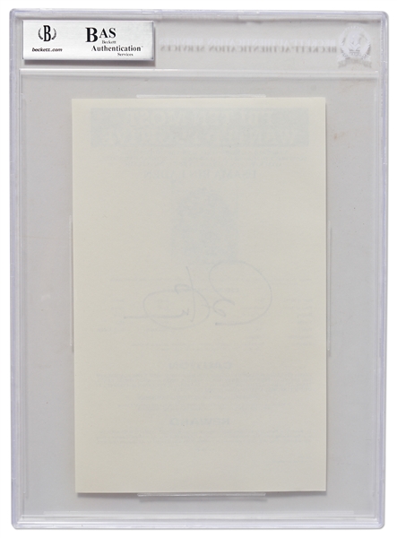 Barack Obama Signed Souvenir Photo of Osama bin Laden's FBI Most Wanted Poster -- Beckett Slabbed
