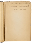 Theodore Roosevelt Signed Copy of His Biography ''Oliver Cromwell'' -- Signed by Roosevelt as President