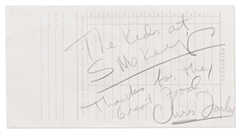 Chris Farley Signature -- With PSA/DNA COA