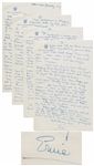 Ernest Hemingway Autograph Letter Signed -- ...had to shoot my first lion with a borrowed .256 Mannlicher... & plane crash: ...fingers burned and left hand 3rd degree too, so couldnt type...