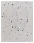 Robert Indiana Signed ''LOVE'' Sketch Measuring 8.5'' x 11''
