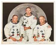 Neil Armstrong Signed Apollo 11 White Spacesuit Crew Photo