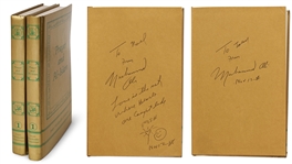 Muhammad Ali Signed Set of Two Islamic Prayer Books, Prayer and Al-Islam -- Both First Editions from 1982