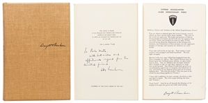 Dwight D. Eisenhower Signed D-Day Speech From the Limited Edition of Crusade in Europe -- Additionally Signed by Eisenhower on the Limitation Page