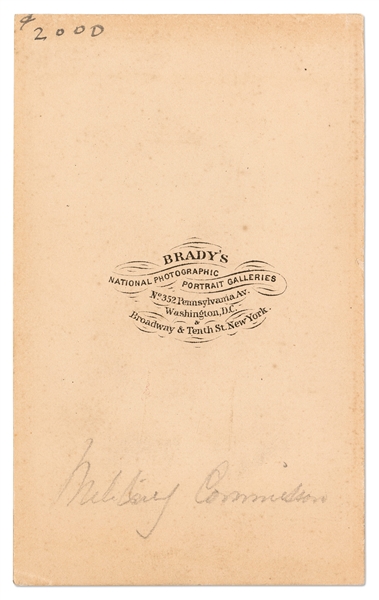 Scarce CDV of the Lincoln Assassination Trial Commission -- With Brady Backstamp