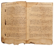 19th Century Whaling Logbook of the Bark Cora Out of New Bedford -- Documenting an Expedition to the Pacific from 1841-1845