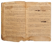 19th Century Whaling Logbook of the Bark Cora Out of New Bedford -- Documenting an Expedition to the Pacific from 1841-1845