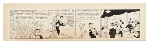 Chic Young Hand-Drawn Blondie Comic Strip From 1931 -- Blondie & Dagwood Reunite in This Beautifully Illustrated Strip