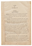 Marx Brothers Corporate By-Laws from 1933 Signed by All Four with Both Their Legal & Stage Names -- Scarce Agreement Signed a Total of Nine Times by the Brothers