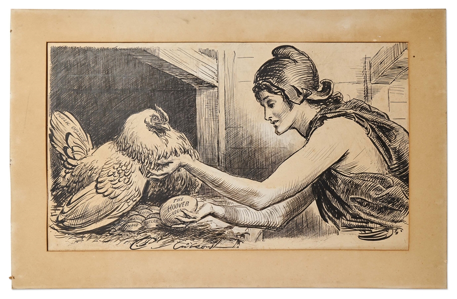 Charles Dana Gibson Original Artwork Published in ''LIFE'' Magazine Circa 1920s -- Measures 29'' x 21''