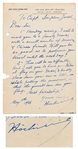 Ho Chi Minh Autograph Letter Signed from 1946 as President and Prime Minister of the Newly Formed Democratic Republic of Vietnam -- Inviting a British Officer to Dine with American & Chinese Friends