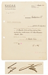 Adolf Hitler Document Signed from 1932 on Nazi Party Letterhead -- Hitler Authorizes Naming a Stormtrooper Banner for an SA Brownshirt Killed by Communists