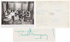 Ernest Hemingway Signed 10 x 8 Photo Aboard the SS Flandre en Route to France in June 1953