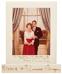 Ronald and Nancy Reagan Signed 8 x 10 Photo -- With Inscription in Ronald Reagans Hand -- With JSA COA