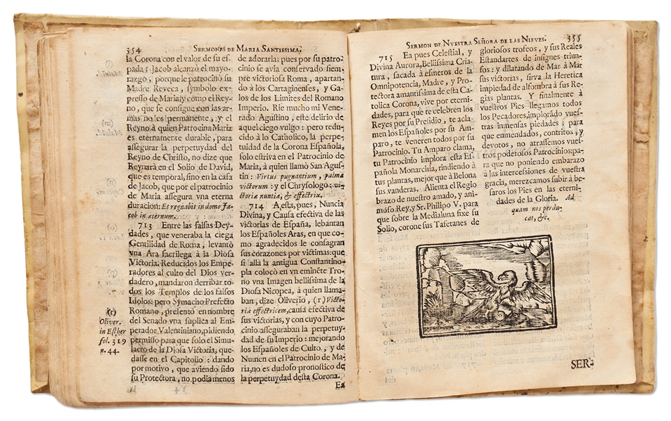 18th Spanish Century Book of Sermons Related to the Virgin Mary