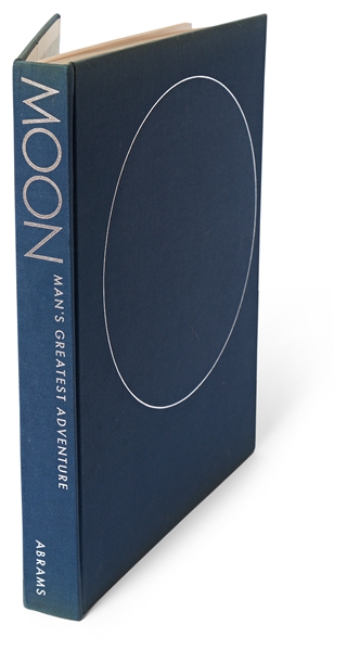 Wernher von Braun Signed First Edition of His Illustrated Book ''MOON: Man's Greatest Adventure'' -- von Braun Inscribes the Copy to His Secretary During the Apollo Era