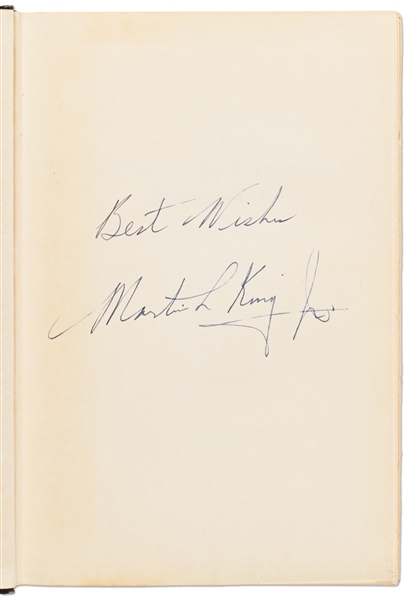 Martin Luther King Signed First Edition, First Printing of ''Stride Toward Freedom'' in Original Dust Jacket -- Bold Signature Without Inscription -- Scarce