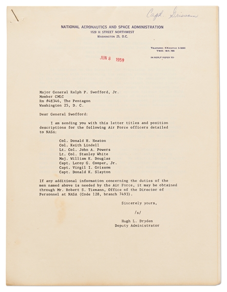 Lot of 6 Items Personally Owned by Mercury 7 and Apollo 1 Astronaut Gus Grissom -- Includes Grissom's Draft Copy of the Pilot's Flight Report for MR-4