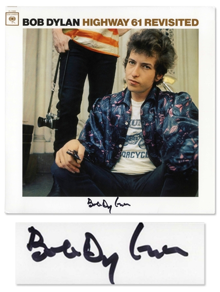Bob Dylan Signed Album Highway 61 Revisited -- With Jeff Rosen COA