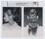 Audrey Hepburn Personally Owned Pair of Photos From War and Peace, Testing a Hairstyle for the Film -- From the Personal Collection of Audrey Hepburn -- Encapsulated by CAG