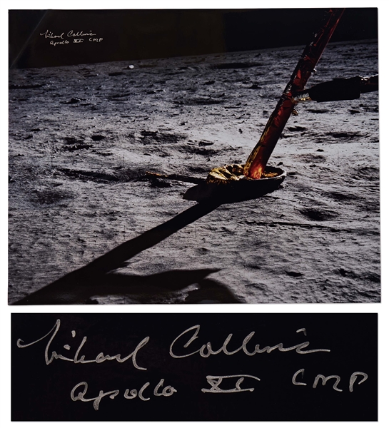 Michael Collins Signed 20'' x 16'' Photo -- ''The Eagle has landed''