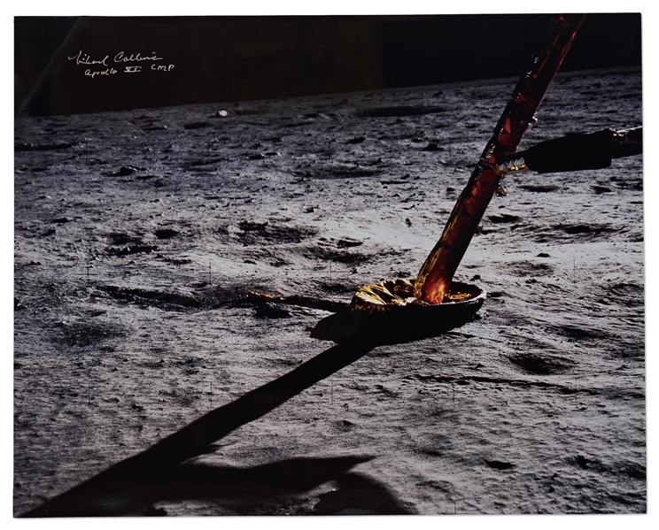 Michael Collins Signed 20'' x 16'' Photo -- ''The Eagle has landed''