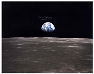 Michael Collins Signed 20'' x 16'' ''Earthrise'' Photo