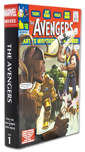 Avengers Creator Stan Lee Signed ''The Avengers Omnibus'' Coffee Table Book -- Also Signed by 8 Members of Superhero Squad Including Chris Hemsworth & Chris Evans