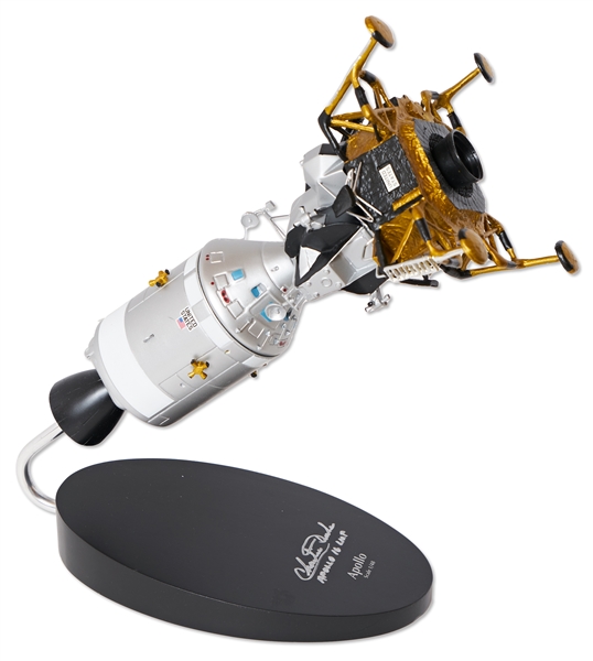Apollo 16 Astronaut Charlie Duke Signed Command and Lunar Module Model