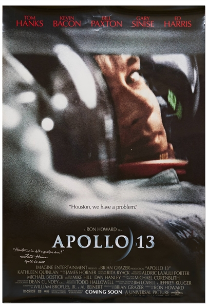 Fred Haise Signed Apollo 13 Movie Poster -- ''Houston, we've had a problem here!''