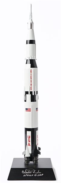 Charlie Duke Signed Apollo Saturn V Rocket Model