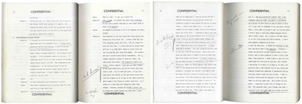 Gus Grissom Personally Owned Debriefing Report for Gemini 4, Heavily Hand-Edited by Grissom: ''Kick his ass!!'' and ''Did they have a moon on dark side?''