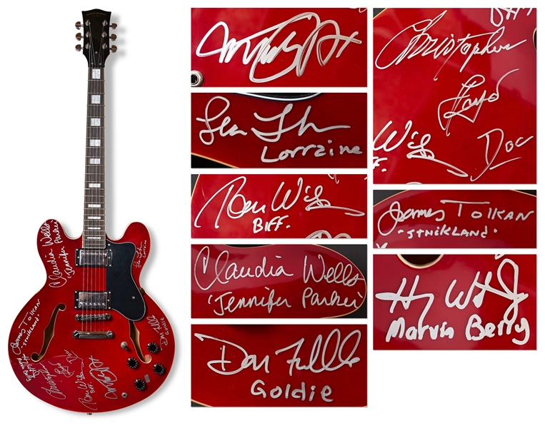 ''Back to the Future'' Cast-Signed Guitar -- Signatures Include Michael J. Fox, Who Played a Similar Guitar in the Climactic Sequence of the 1985 Film