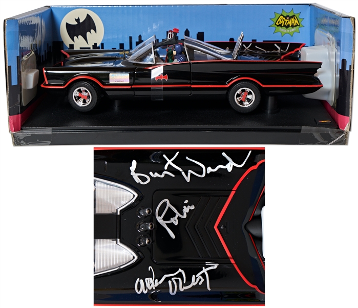 Adam West and Burt Ward Signed Batmobile