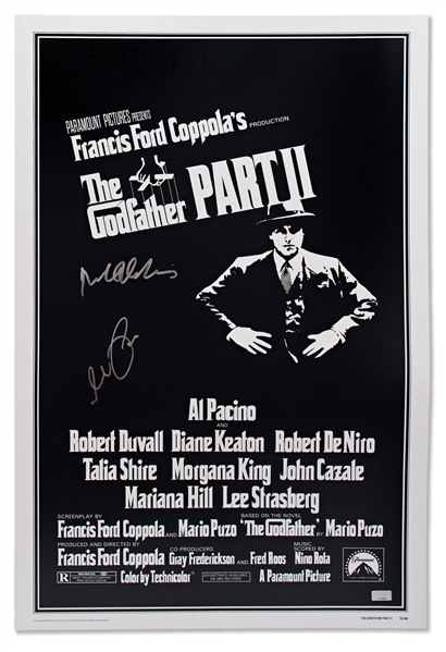 Robert DeNiro Al Pacino Signed ''The Godfather II'' 16'' x 24'' Photo of the Movie Poster