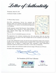 John F. Kennedy, Jr. Signature -- Plus Signatures of Dustin Hoffman, Ted Kennedy, Janet Leigh, Bobby Riggs & More -- With PSA/DNA COA
