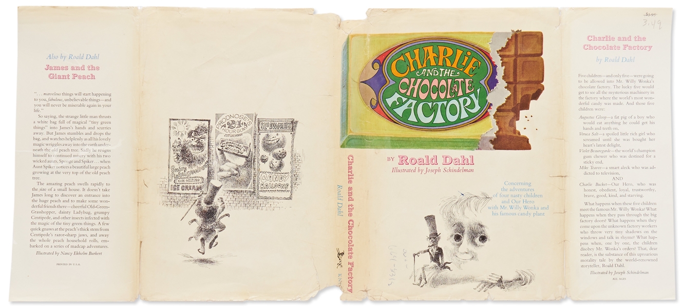 Roald Dahl Signed First Edition of ''Charlie and the Chocolate Factory'' in Original Dust Jacket