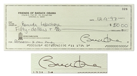 Barack Obama Check Signed from the Friends of Barack Obama Bank Account