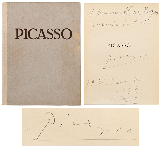Pablo Picasso Signed First U.S. Edition of the Art Book Picasso by Jean Cassou