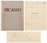 Pablo Picasso Signed First U.S. Edition of the Art Book Picasso by Jean Cassou