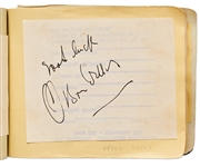 Over 150 Autographs of Music, Movie & Sports Stars -- Includes Signatures of Elvis Presley, Orson Welles, Nat King Cole, John Wayne, Boris Karloff, Fats Waller, Edward G. Robinson, Lou Costello & More